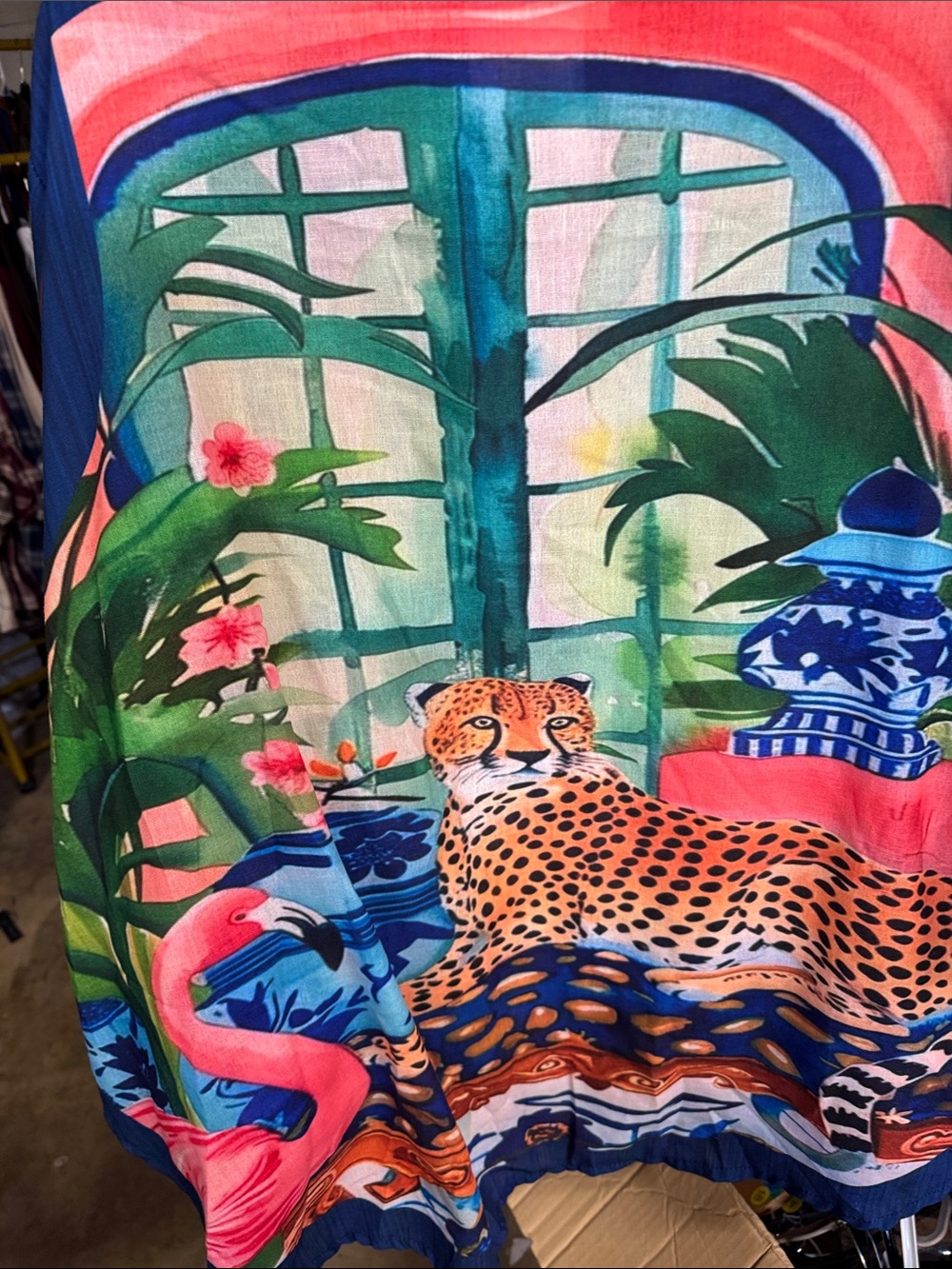 D65. From Italy 🇮🇹Striped Ruffled-Sleeve Button Shirt tiger - Picture 2 of 2